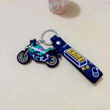 4pcs/Set Cartoon Motorcycle Keychains Bag Pendant Decorations