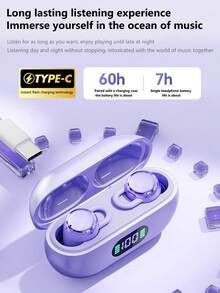 NEW SENYANG New Style True Wireless In-Ear Macaron Musics Earbuds Bluetooth Sleeping Headset Couples Earpods Video Earplug Mini Earbuds Comfortable TWS HIFI Dolby Bass Stereo HD Calling Earphones Adapted For Android For Cellphone Gaming Earpieces Music Smart Headphones For Valentine's Day Gift - X66PRO - View 6