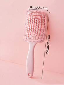 2 件马卡龙色镂空背部按摩发刷、发刷、刷子套装、适用于干湿头发、蓬松造型、发刷、梳子、美发工具、理发沙龙美发产品及配件、美容旅行必需品、返校、旅行度假必需品、女士发饰