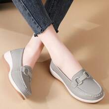 Women'S Casual Height-Increasing Wedge Loafers - Lightweight, Versatile Slip-On Shoes With TPR Sole, Synthetic Upper & Insole, Lace-Up Design, Black, All-Season Comfort, Casual Footwear | Casual Style | Durable Footwear