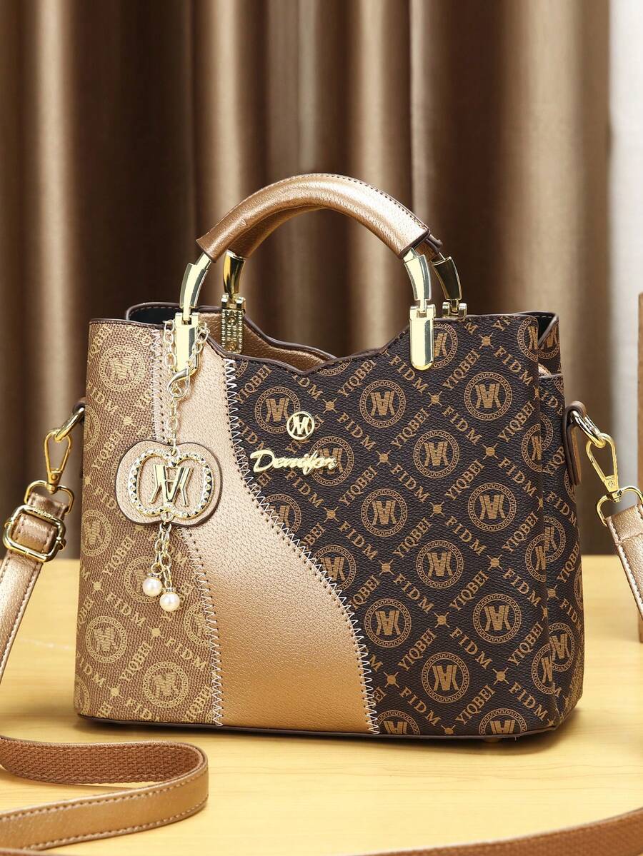 高端时尚母婴包欧美风女包老花 - 咖啡 - 查看 1