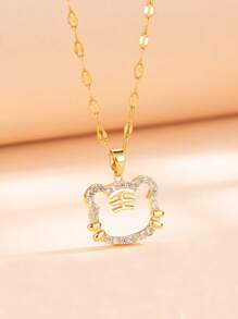1pc Luxury Niche Design Waist Pendant Necklace, Adjustable Clavicle Chain For Women, Multiple Styles Available