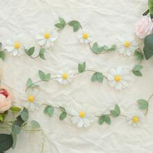 1 Peça Guirlanda de Flor de Feltro Boho Feita à Mão com Corda de Juta, Adequada para Decoração de Casa, Decoração de Festa, Decoração de Parede