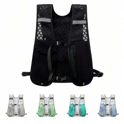 Running Water Bottle Storage Vest Lightweight Running Vest Reflective Hydration Water Chest Pack With Phone Holder Cycling Vest