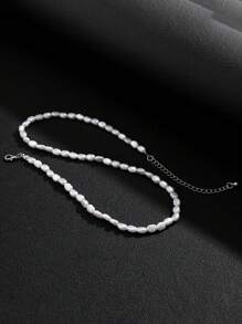 1 Stück modischer barocker asymmetrischer Perlenkette, für Herren