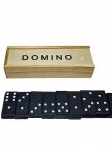 Dominó económico clásico juego de mesa tradicional entretenimiento familiar piezas estándar educativo niños adultos estrategia diversión lúdica resistente - Marrón - Ver 3