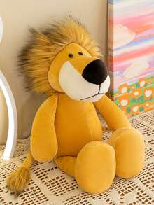 1个25厘米/9.84英寸毛绒动物玩偶 - 丛林动物玩具套装，包含大象、狮子、老虎、狐狸、猴子、斑马、长颈鹿、河马、犀牛、大猩猩、豹子、浣熊等丛林动物，丛林之王。超级可爱的卡通动物毛绒玩具，派对、圣诞节的最佳礼物。 - 彩色 - 查看 5