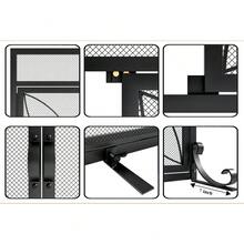 Fireplace Screen With Magnetic Door, Large Metal Fireplace Screen Suitable For Household Use, - 1 - View 5