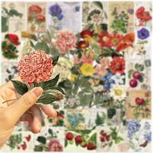 200pcs Green Plants Leaves Flowers Sticker Transparent PET Aesthetic Gift Stickers For Phone Scrapbook Album Guitar Suitcase Craft Supplies DIY Sticker - 1 Set - View 4