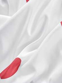 3 件套床上用品套装，配有心形印花羽绒被套和枕套（不包括枕头/被子内胆） - 白色 - 查看 10