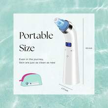 Blackhead Remover Facial Cleaner, Pore Vacuum Blackhead Extractor For Face & Nose, Pore Suction Tool With 5 Power Levels And 4 Heads, Perfect Gifts For Women And Men - 白色 - 查看 3