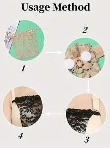 1 pezzo Imbottitura reggiseno con fiori eleganti anti-riflesso - Intimo migliorativo alla moda e confortevole, imbottitura in pizzo lavorato a maglia per le donne, in tessuto di poliestere morbido e traspirante, comodo per uso quotidiano, biancheria intima da donna anti-riflesso e confortevole, accessori reggiseno