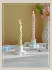 1pc Candle Holder, Atmosphere Decor Item, Creative Home Desktop Decoration Candle Stand, Cross-Border Gypsum Aromatherapy Candle Base