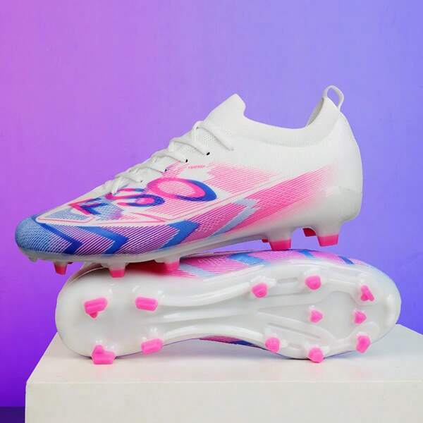 New Seamless Soccer Cleats Recommended For Teenagers, School Students, Match Training, Low-Cut, Long Spikes, Wear-Resistant, Anti-Slip, Suitable For Adults And Children, Unisex