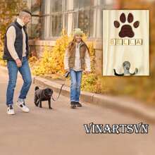 1pc Personalized Dog Leash Wall Mount Holder, Customizable Name Wooden Pet Collar & Key Storage Hanger Rack, Home Decor, Great Gift For Dog Owners
