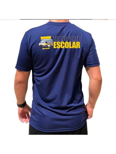 Camiseta Uniforme Transporte Escolar Dryfit - Manga Longa/Curta - Várias Cores