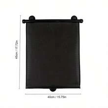 遮阳板汽车防晒吸盘式挡风玻璃遮阳板车载伸缩遮阳挡车窗隔热板 - 黑色 - 查看 5