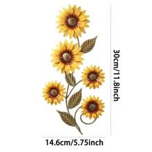 Colorful Metal Sunflower Wall Art - Rust-Proof Outdoor Decor For Garden, Fence & Patio
