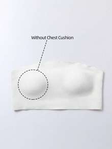 Women's Solid Color Strapless Seamless Wire-Free Bra - White - View 5