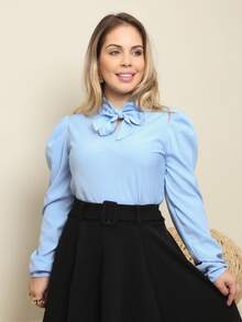 Women Blouses - Baby Blue - View 1