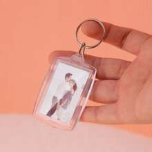 1pc/3pcs/5pcs/10pcs/20pcs/30pcs/50pcs Personalized Rectangular/Round Acrylic Keychain, Two Styles Available, Customizable Photo. Ideal For Holidays, Birthdays, Gifts For Friends, Family, Coworkers