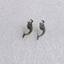 1pc Retro Mermaid, Seahorse Design Metal Brooch, Unisex Fashion Accessory Decor For Clothes - Mermaid - View 2