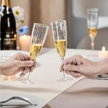 6-Ounce Clear Champagne Glasses, Disposable Cups Suitable For Parties, Weddings, Banquets, Family Holidays, Picnics, Cocktails, Mimosas, Bars, Engagements, Thanksgiving, Christmas, And Baking