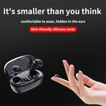 时尚黑色无线耳机，带数字显示、舒适的耳罩式设计、高品质语音通话 - 彩色 - 查看 2
