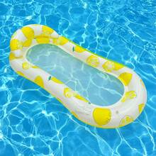 1pc Inflatable Watermelon Shaped Pool Float, Pool Lounge, Large Inflatable Watermelon Water Buoy For Beach & Pool - Yellow - View 4