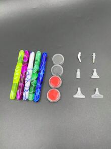 10 Stücke Set Diamantmalerei Pinsel, handgefertigte Harzdiamatmalerei Stifte mit Diamantkleber und verschiedenen Spitzenformen, komfortabler und effizienter, 5D Diamantmalerei Werkzeuge, geeignet für Diamantmalerei Liebhaber (Blau/Gelb/Grün/Weiß/Lila)