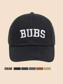 1顶“BUBS”刺绣棒球帽，时尚男女通用可调节户外遮阳帽，适合成人和儿童 - BUBS - 查看 7