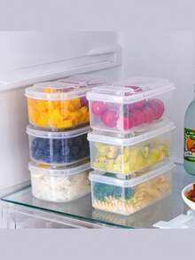 1 Stück/2 Stück, 1/2 doppelgittrige Lebensmittel-Aufbewahrungsbox, Bento-Box, Obstbox, einfache und transparente Aufbewahrungsbox für Küche, Sommerstrand, Lebensmittel, Camping, Organisatoren, Raumdekoration und Küchenutensilien.