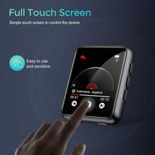 M5 64GB 1.8 Inches Portable MP3 Player, Full Touch Screen With Speakers, FM Radio, Voice Recording, EBook, Up To 128GB (Black) - màu đen - Xem 4