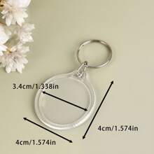 1pc/3pcs/5pcs/10pcs/20pcs/30pcs/50pcs Personalized Rectangular/Round Acrylic Keychain, Two Styles Available, Customizable Photo. Ideal For Holidays, Birthdays, Gifts For Friends, Family, Coworkers