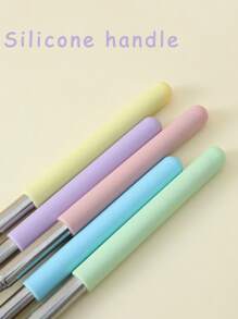 1 pieza Bastón retráctil de acero inoxidable de color aleatorio, vara de lectura, puntero telescópico para maestros, puntero manual extensible, herramienta de enseñanza para volver a la escuela