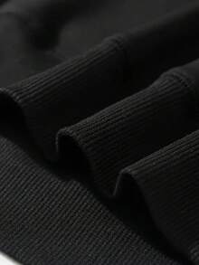 Men Hoodie Co-Ords - Black - View 9