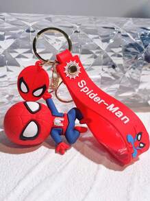 1/4pcs Superhero Spidermanes Keychains Cartoon Spider Man Doll Keyrings Avengers Anime Figure Pendant Keyholder Car Key Chains Christmas Gifts