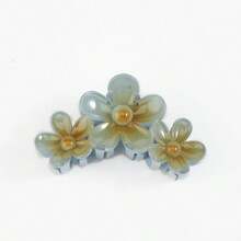 3 件套花朵发夹女士优雅发爪大抓夹渐变色发抓夹发饰发爪爪夹发夹发夹发夹发夹发夹，海滩配饰秋冬度假装女士