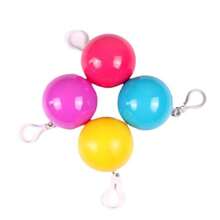 3-9pcs/Set Portable Sphere Waterproof Raincoat, Ultra-Thin Disposable Use Rainponcho Keychain