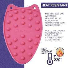Mini Iron Rest - Mini Silicone Heat Resistant Iron Pad For General Crafts, Portable Ironing Stand For Travel And Quilting Use (Pink) - Pink - View 3