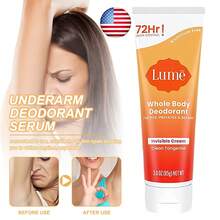 Lume Whole Body Deodorant - Invisible Cream Tube - 72 Hour Odor Control - Aluminum Free, Baking Soda Free, Skin Safe - 3.0 Ounce (Clean Tangerine) - 橘色 - 查看 3