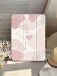 Funda para iPad compatible con iPad (A16) de 11 pulgadas de 11.ª generación 2025, iPad de 10.2 pulgadas 2021/2020 iPad 9.ª/8.ª generación, compatible con Samsung Galaxy Tab/Funda para Tab, con soporte para bolígrafo, compatible con Kindle Paperwhite 12.ª generación 2024, admite función de suspensión/activación automática de la tapa, con bloques de color y plantas marrones