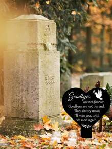 1 pieza resistente Decoración del cementerio de lápida con estaca en memoria de tu ausencia, regalo sentimental de condolencias resistente a la intemperie para jardín y patio