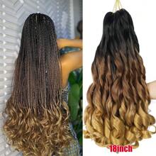 1 Pack French Curl Braiding Hair 12 Inch Pre Stretched Bouncy Curly Hair Easy Braid Crochet Hair Wavy Texture Synthetic Hair Extensions For 50g/Pack