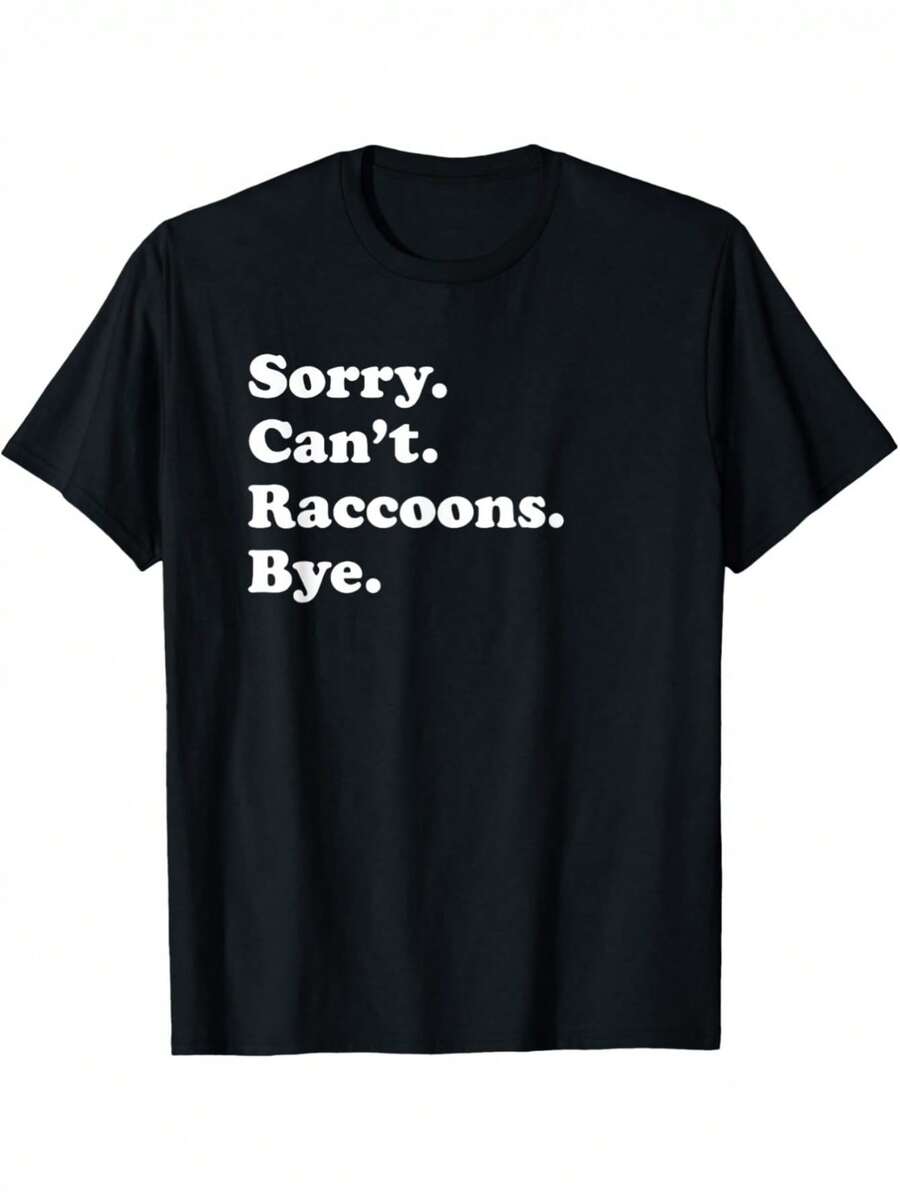 Regalos divertidos de mapache para hombres camisetas - Negro - Ver 1