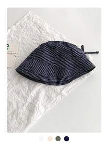 女士格子带渔夫帽,卷边防晒时尚夏季轻便透气百搭渔夫帽 - 多色 - 查看 20