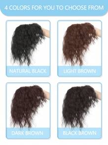 3D Bangs Invisible Seamless Head Hair Water Ripple Hair Air Bangs Head Overhead Natural Invisible Replacement Cover White Hair