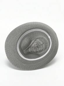Unisex Brimmed Jazz Hat With Planet Pattern, All-Season Felt Cap For Outdoor, Suitable For Women