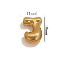1pc Casual 304 Stainless Steel 18k Gold-Plated A-Z 26 Perforated Bubble Letter Pendant DIY Jewelry Pendant Accessories Suitable For Women's Daily Life Wear - Pendant - View 44