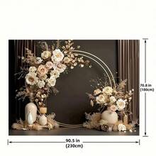 Multi Style Arched Wedding Flower Background, Decoration With 1 Piece Of Floral Green Ivy Wall Design, Outdoor Ceremony Green Grass Background, Party Flag, Wedding Banner, Wedding Decoration Party Gift Home Decors Tapestry Room Decor - Multicolor 3 - View 3